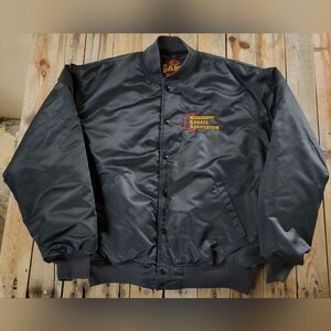 vintage Mississippi Karate Association quilted satin jacket  men's size XL